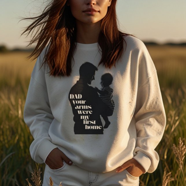 Vater, deine Arme waren meine erste Zuhause | Dame T-Shirt (Von Creator hochgeladen)