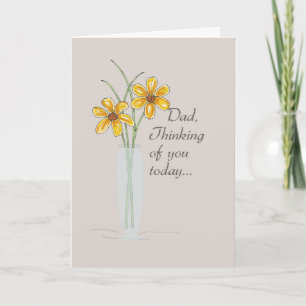 Vater, denken Sie an zwei Blume Vase Karte