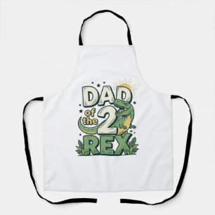Vater der 2 Rex Dinosaurier Vater Shirt Design_1 Schürze