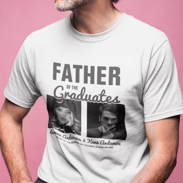 Vater der Absolventen | Doppelter Abschluss T-Shirt (Von Creator hochgeladen)