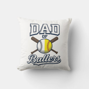 Vater der Baller Baseball Softball Vintage Design_ Kissen