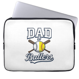 Vater der Baller Baseball Softball Vintage Design_ Laptopschutzhülle