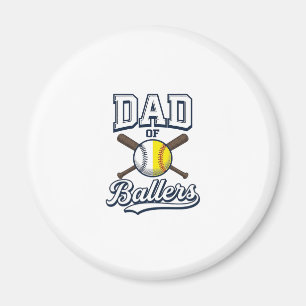 Vater der Baller Baseball Softball Vintage Design_ Magnet