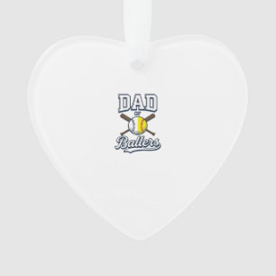 Vater der Baller Baseball Softball Vintage Design_ Ornament