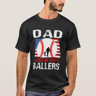 Vater der Baller Baseball Vater-Tag T-Shirt