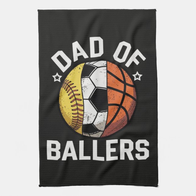 Vater der Baller Geschirrtuch (Vertikal)