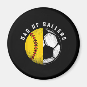 Vater der Baller Vater-Sohn-Softball-Fußballspiele Magnet