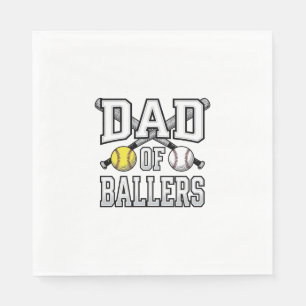 Vater der Baller Vintage Baseball Softball T-Shirt Serviette