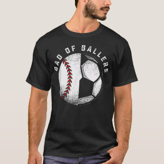 Vater der Ballspieler Vater-Sohn-Fußball Baseball- T-Shirt
