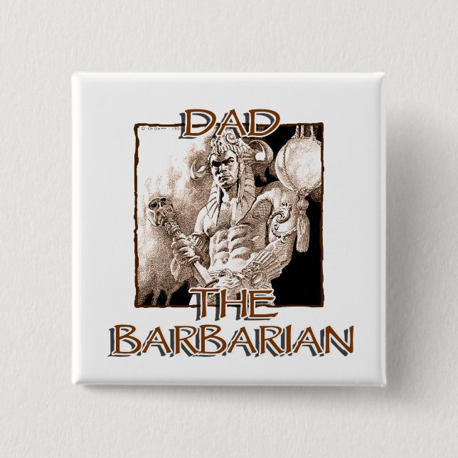 Vater der Barbarian Square-Taste Button (Vorderseite)