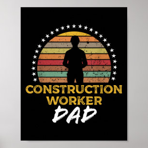 Vater der Bauarbeiter, Funny Foreman Job Quote G Poster