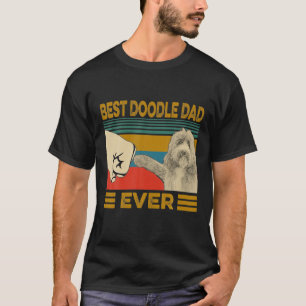 Vater der besten Doodle je Retro Hund Lover Vatert T-Shirt