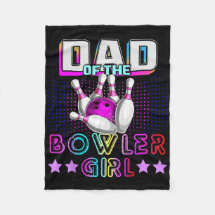 Vater der Bowler Girl Matching Family Bowling Bir Fleecedecke