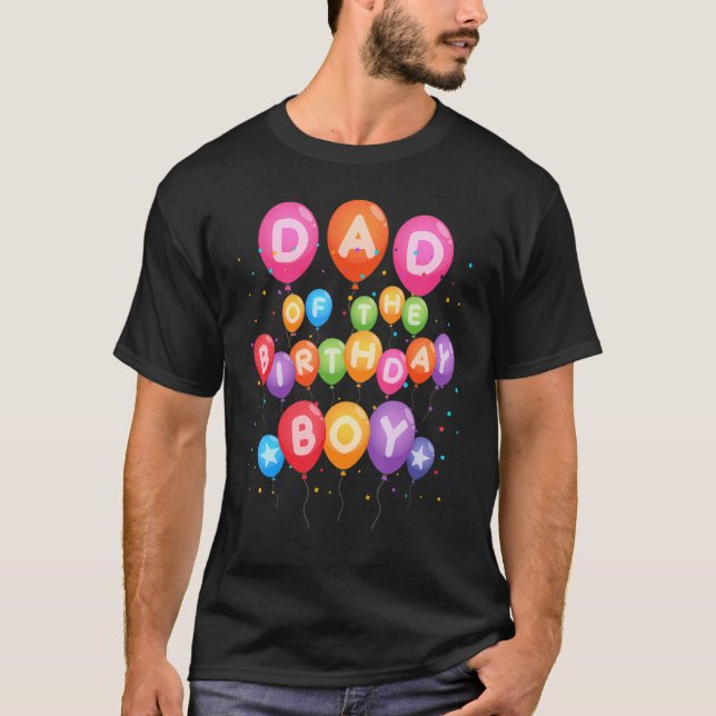 Vater der Boy Balloon Boy B-Day Family P T-Shirt (Vorderseite)