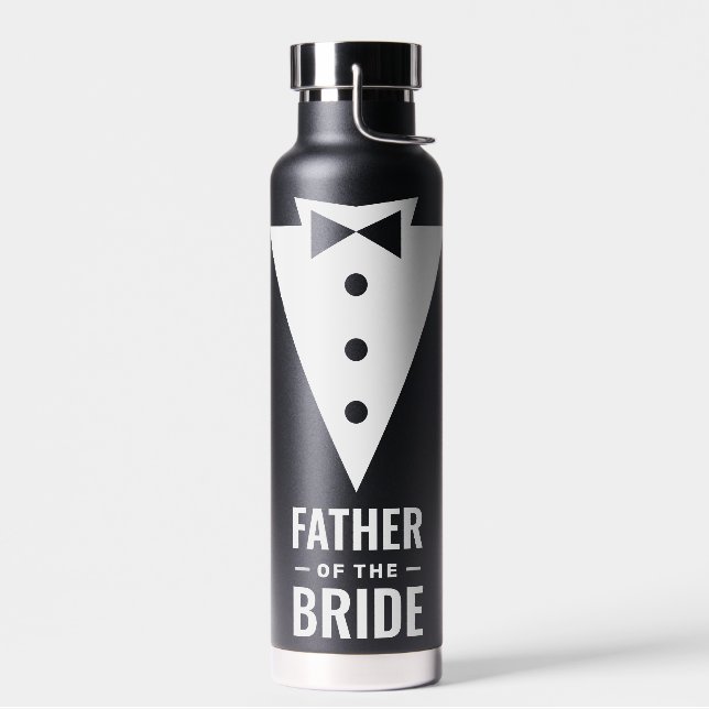 Vater der Braut Black Wedding Trinkflasche (Links)