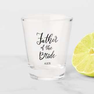 Vater der Braut Elegant Hochzeitsschrift Schnapsglas