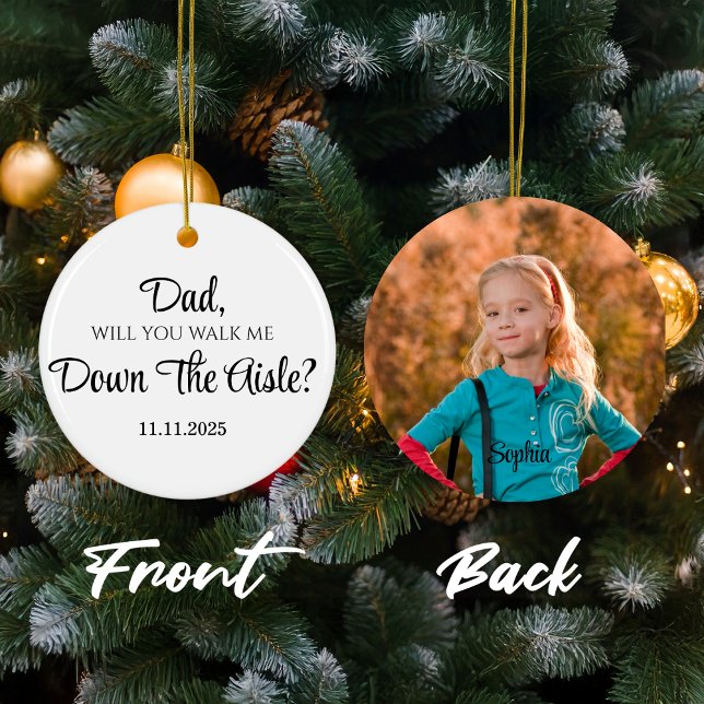 Vater der Braut Geschenk von Tochter, Vater Keramik Ornament (Von Creator hochgeladen)