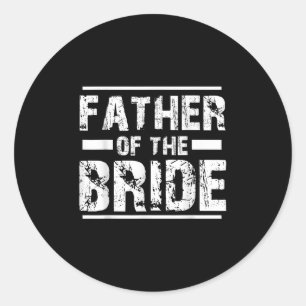 Vater der Braut-Hochzeit-Brautparty Runder Aufkleber