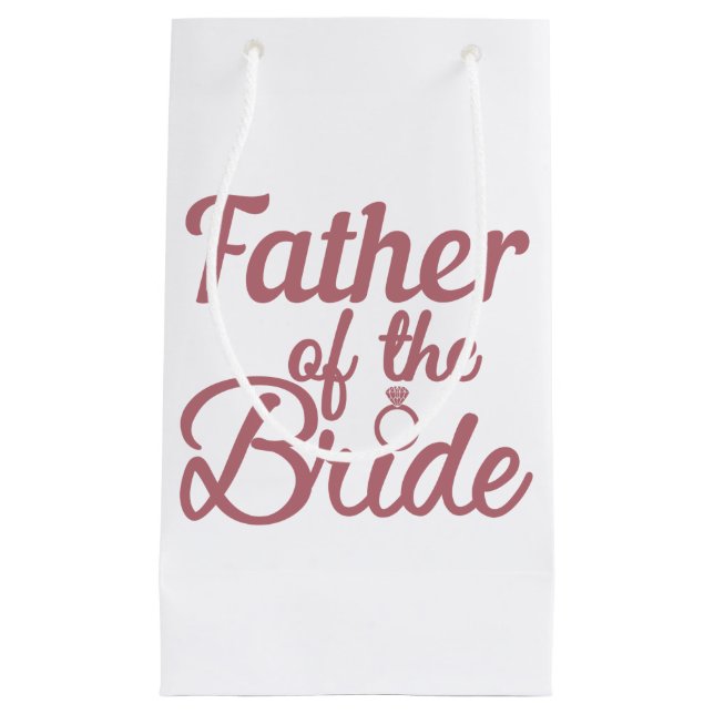 Vater der Braut Hochzeitfamilie Matching Kleine Geschenktüte (Vorderseite)