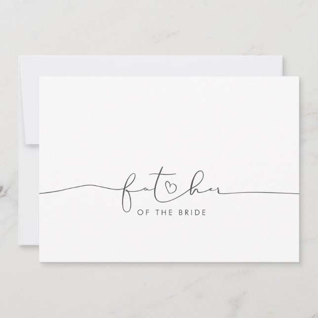 Vater der Braut Hochzeitserklärung (Vorderseite)