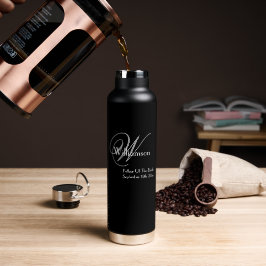 Vater der Braut Hochzeitsgeschenk Coole Monogramm Trinkflasche