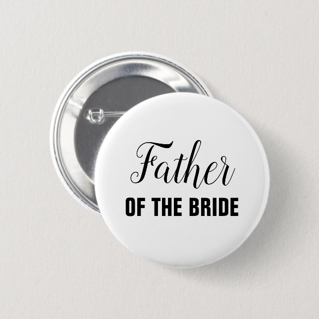 Vater der Braut-Hochzeitspartei Button (Vorne & Hinten)