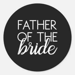 Vater der Braut Matching Familie Hochzeit Bridal Runder Aufkleber