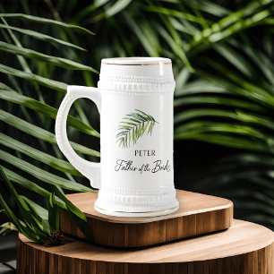 Vater der Braut Palm Leaf Hochzeitsfeier Geschenk Bierglas