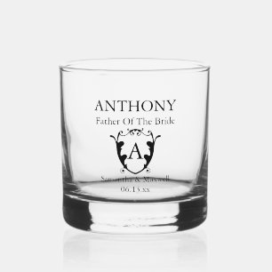 Vater der Braut Personalisiert Mit Monogramm Whiskyglas