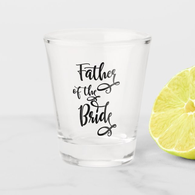 Vater der Braut Schnapsglas (Vorderseite)