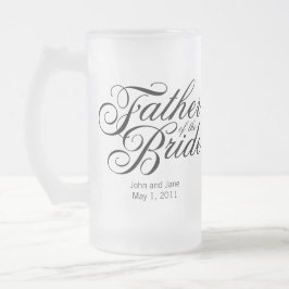 Vater der Braut-Tasse Mattglas Bierglas