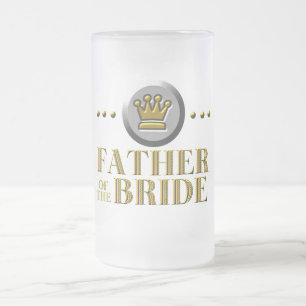VATER DER BRAUT-TASSE ROYALE MATTGLAS BIERGLAS