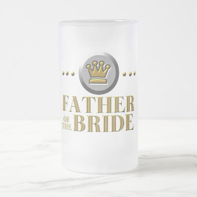 VATER DER BRAUT-TASSE ROYALE MATTGLAS BIERGLAS (Mittel)