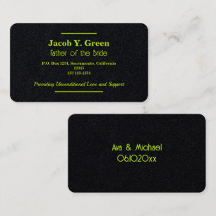 Vater der Braut Visitenkarte