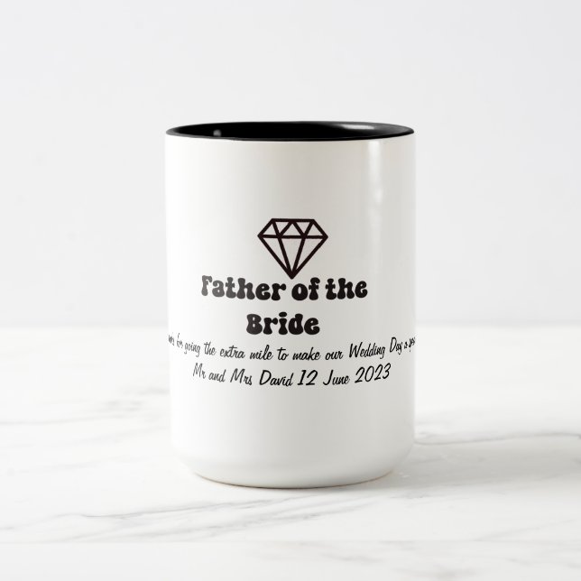 Vater der Braut Zweifarbige Tasse (Mittel)