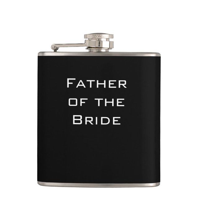 Vater der Bride Black Flask Flachmann (Vorderseite)