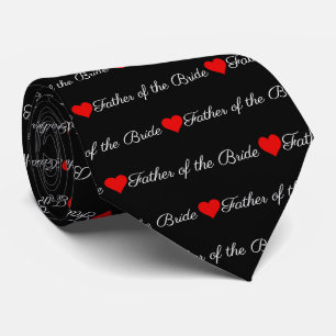 Vater der Bride Black Red Hearts Neck Tie Krawatte