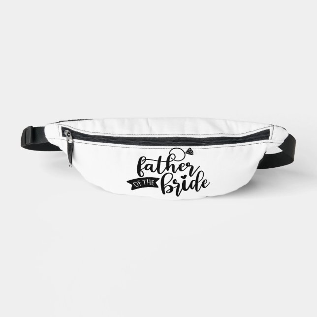 Vater der Bride Black Text auf White Fanny Pack Bauchtasche (Vorderseite)