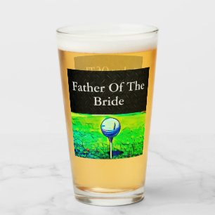 Vater der Bride Golf Sports Wedding Bachelor Glas