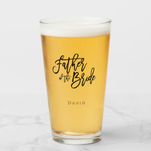 Vater der Bride-Skript typografie/name/gift Glas