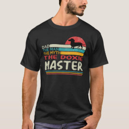 Vater, der Dackel-Meister - Vintager Sonnenunterga T-Shirt
