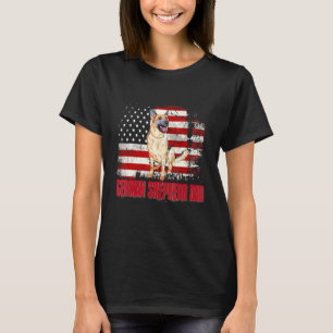 Vater der Deutschen Schäferfahne Amerikanische Fla T-Shirt