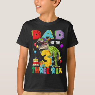 Vater der drei Rex 3. Geburtstag Junge Dinosaurier T-Shirt