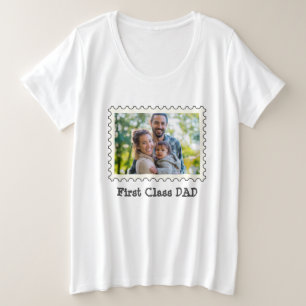 VATER der ersten Klasse Bester Vater, benutzerdefi Große Größe T-Shirt