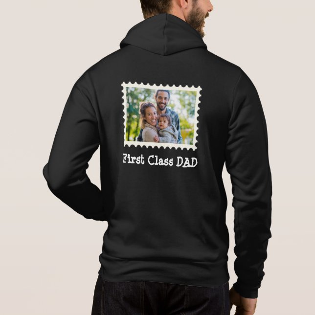 VATER der ersten Klasse Bester Vater, benutzerdefi Hoodie (Rückseite)