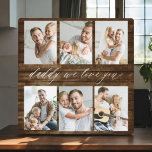Vater der Familie - Fotomaterial zum Vatertag Fotoplatte<br><div class="desc">Feiern Sie Ihren Vater mit dem "Besten Vater je" Foto Collage Plaque, eine herzliche Hommage an den Mann, der die Welt für Sie bedeutet. Diese wunderschön gestaltete Plakette besticht durch eine hochwertige, individuell gestaltbare Collage aus Foto, in der Sie wertvolle Erinnerungen und besondere Momente vorstellen können. Die Collage ist elegant...</div>