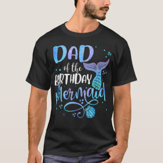 Vater der Geburtstags-Meerjungfrau-Familie passend T-Shirt