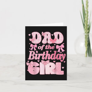 Vater der Geburtstagskameradine Pink Coquette Bow Karte