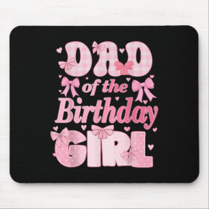 Vater der Geburtstagskameradine Pink Coquette Bow Mousepad