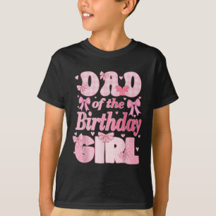 Vater der Geburtstagskameradine Pink Coquette Bow T-Shirt